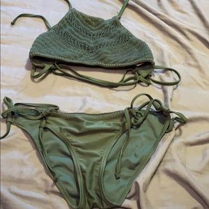 Green swimsuit